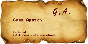 Gass Agaton névjegykártya